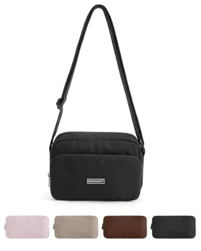 BAGSMART Mini Quilted Foldable Crossbody Bag 2.4L