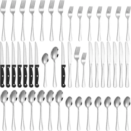 48-Piece Lazycorner 18/8 Stainless Steel Silverware Set