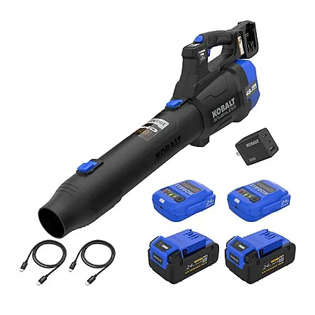 Kobalt 48V MAX 150 MPH Handheld Leaf Blower Kit w/ 2x 4Ah Batteries & Charger