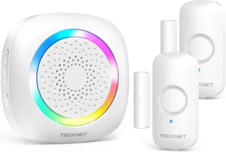 TECKNET Door Chimes When Door Opens Wireless Door Sensor Chime Alarm