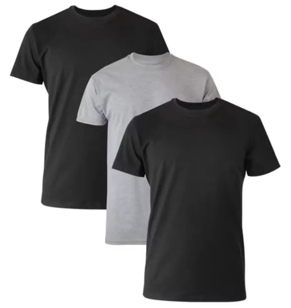 Hanes Men's Comfort Fit Ultra Soft Cotton T-Shirt Undershirt 3-Pack (L only)