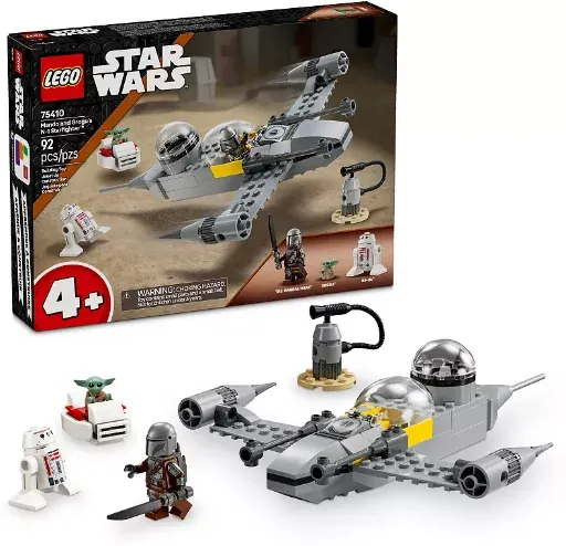 LEGO Star Wars: The Mandalorian Mando and Grogu's N-1 Starfighter Building Toy 75410