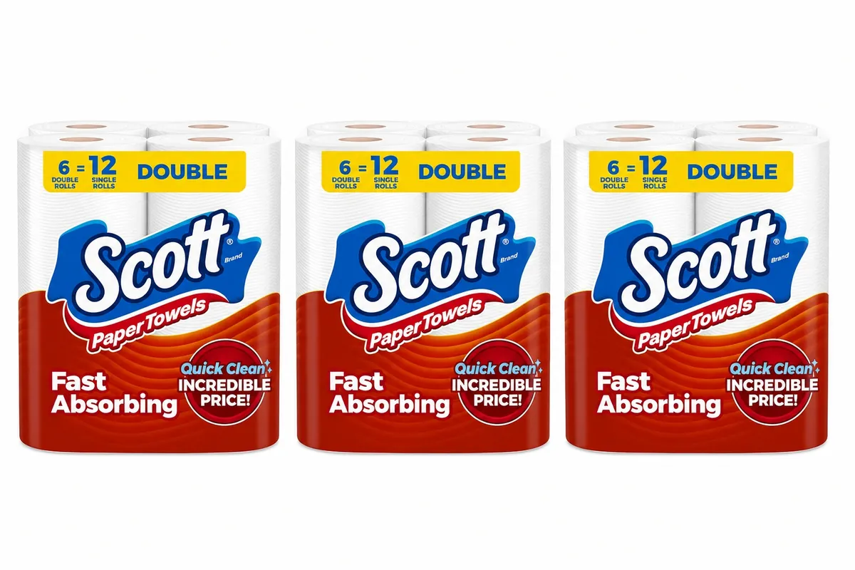 Scott Paper Towels Double 18 Total Rolls
