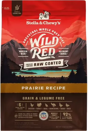 Stella & Chewy's Wild Red Raw Coated Kibble for Dogs Grain & Legume Free Ocean Recipe 21 Pound Bag