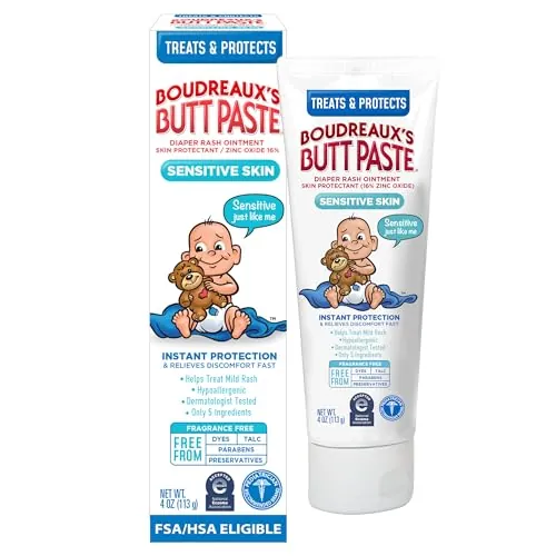 Boudreaux’s Butt Paste for Sensitive Skin Diaper Rash Cream 4oz