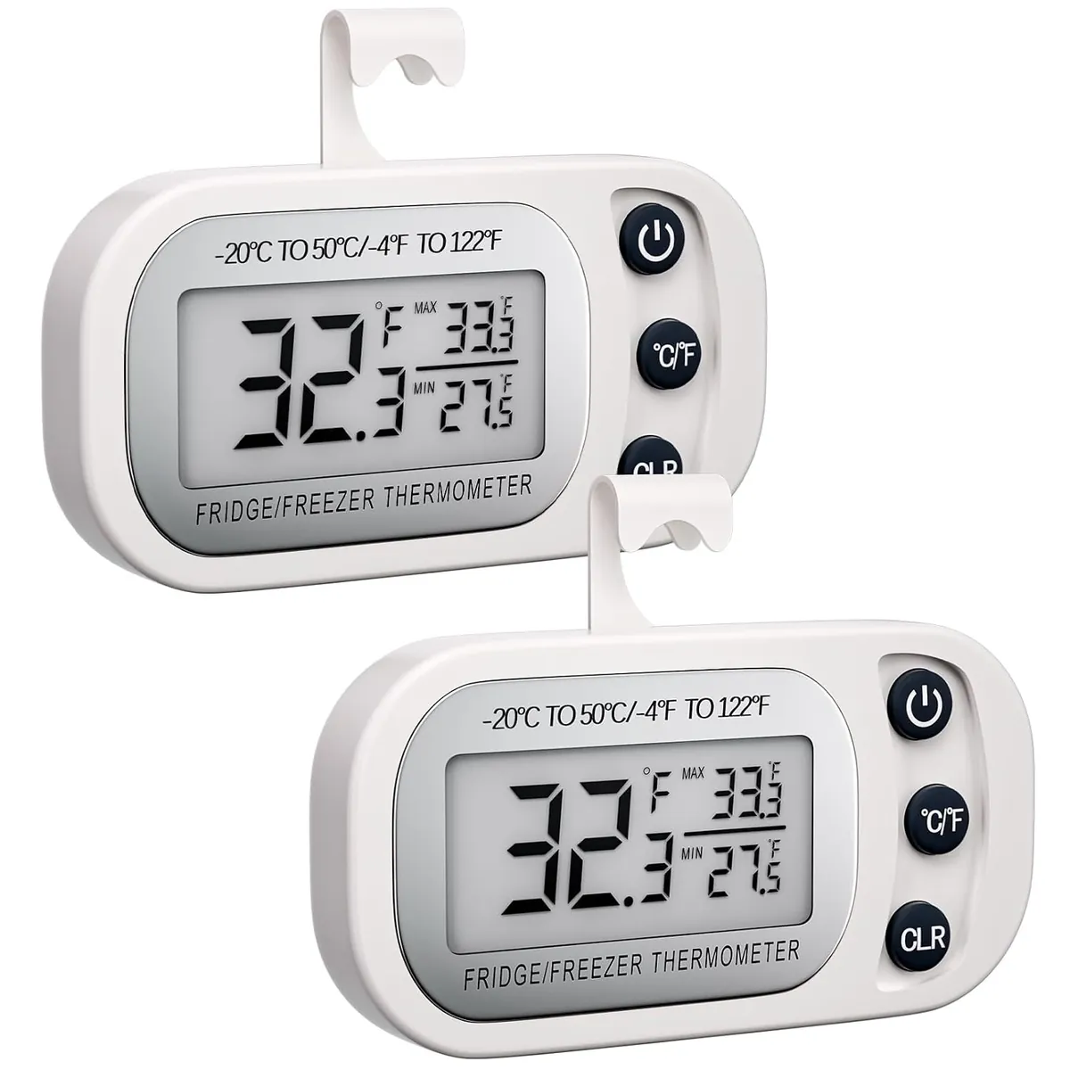 Fahzon Digital Frigerator Thermometer 2 Pack