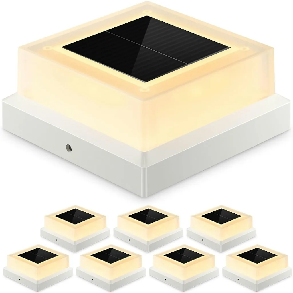4x4" Solar Post Cap Lights 8-Pack