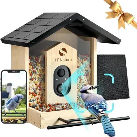 TT Nature Smart AI Solar Powered Bird Feeder w/ Camera