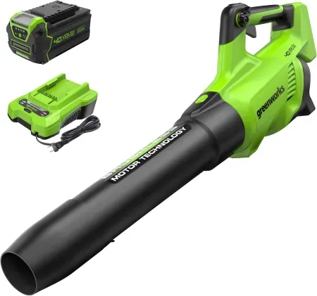 Greenworks 40V 130 MPH 550 CFM Brushless Axial Leaf Blower w/ 4.0Ah Battery & Charger