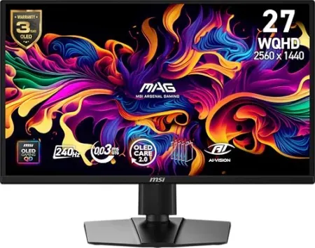 MSI MAG 272QP QD-OLED X24 1440p 240Hz QD-OLED 27" Gaming Monitor (Refurb)