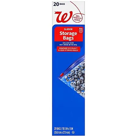 Walgreens Food Storage Bags (various sizes): Freezer, Storage, Snack Bags