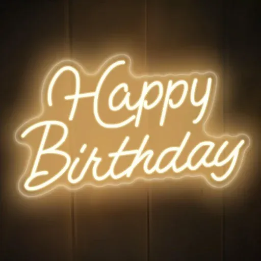 Happy Birthday Neon Sign 16.5x9.8"