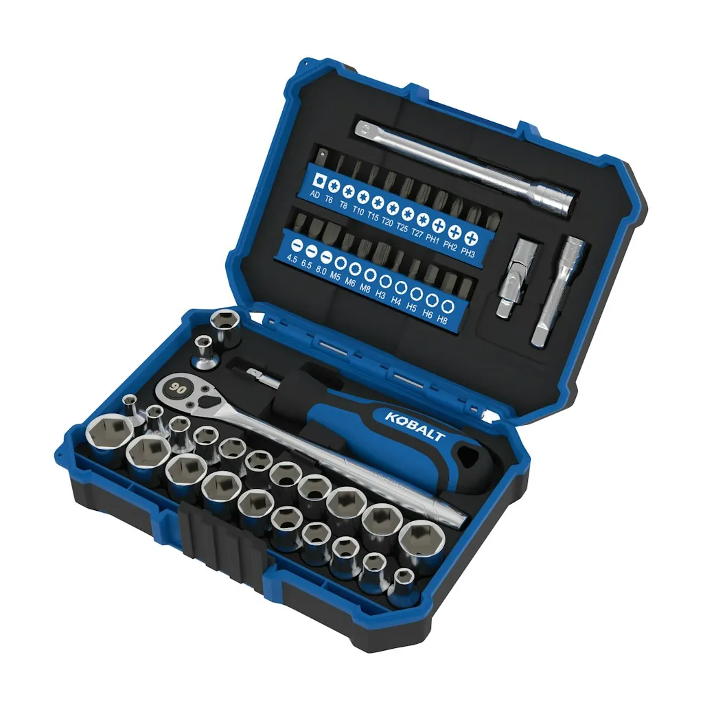 Kobalt 50-Piece SAE and Metric Mechanics Tool Set