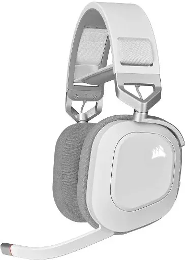 Corsair HS80 RGB Wireless Multiplatform Gaming Headset - PC, Mac, PS5, PS4 - White