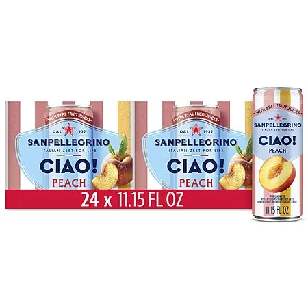 Select Accts: 24-Pk 11.15-Oz Sanpellegrino CIAO Sparkling Water (2 flavors)