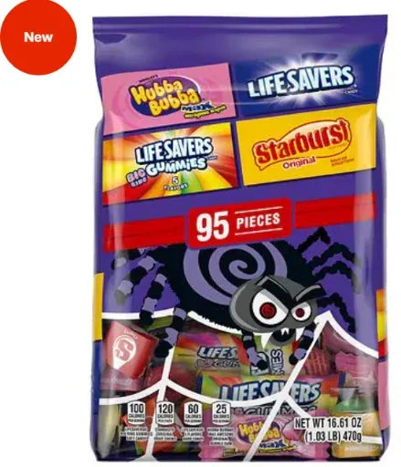 Wrigley's Gummies Halloween Candy Variety Bag 95 Count
