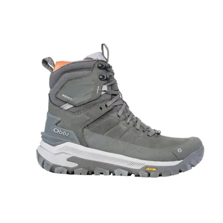 Oboz Men's Bangtail Mid Insulated Waterproof Hiking Boots (Charcoal, Limited Sizes)
