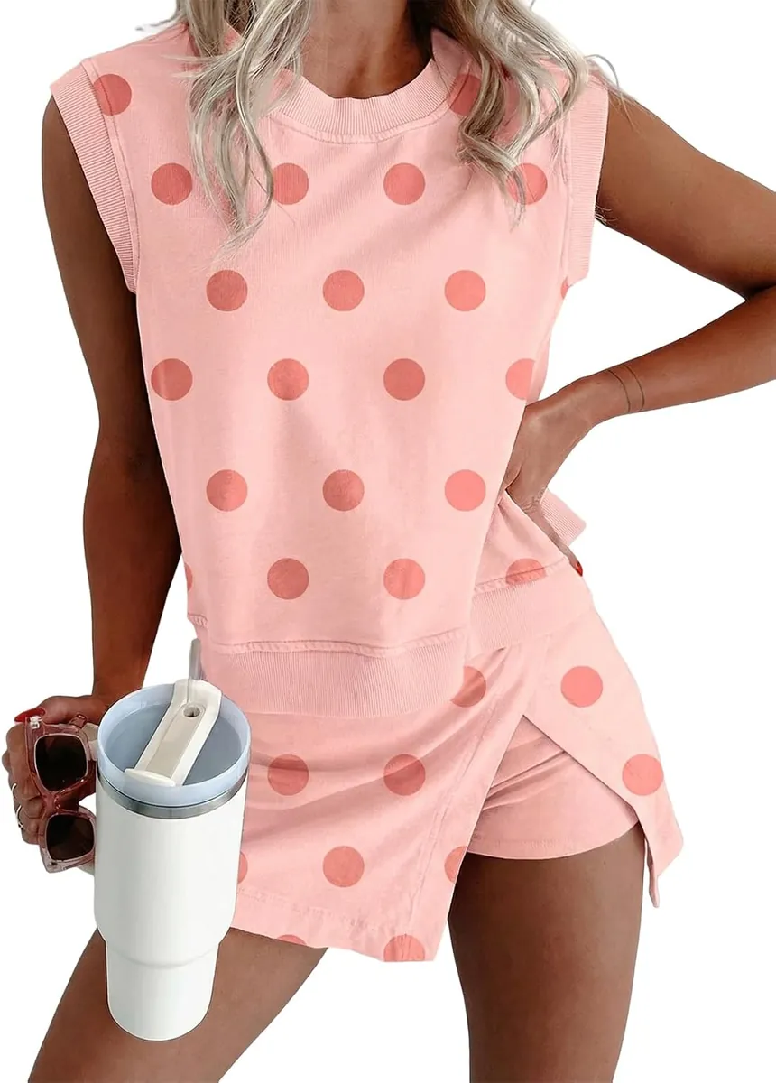 KEVAMOLLY Sleeveless 2 Piece Lounge Set