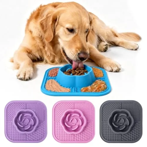 Vibejo Slow Feeder Dog Bowl and Lick Mat