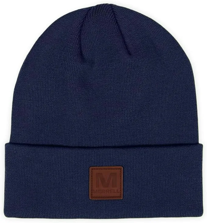Merrell Gannet Rib Knit Beanie w/ Leather Patch