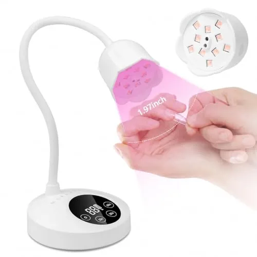 Makartt UV Nail Lamp Cordless Gooseneck 10s Flash Cure