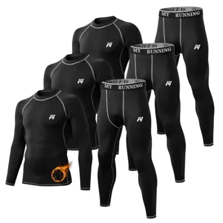 6-Piece MeetHoo Men's Thermal Fleece Lined Underwear Set