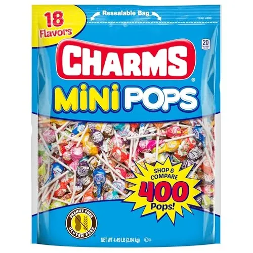 Charms Mini Pops Lollipops 400-Ct
