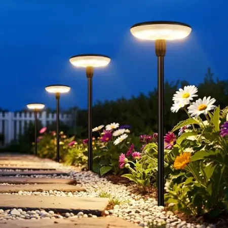 8-Pack LETMY 1000mAh Waterproof Solar LED Outdoor Pathway Lights