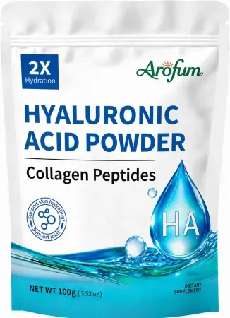 100g Arofum Hyaluronic Acid Powder w/ Marine Collagen Peptides for DIY Skincare (3.52oz)
