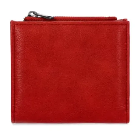No Boundaries Women's Faux Leather Moto Snap Wallet