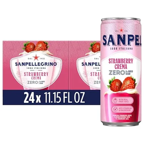 San Pellegrino Italian Sparkling Drink Strawberry Crema 24-Pack