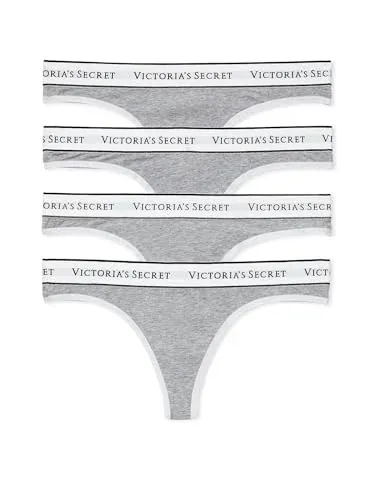 Victoria's Secret Cotton Logo Thong Panties 4-Pack