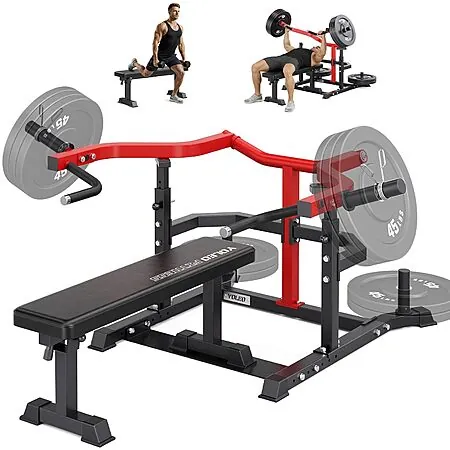 YOLEO 2-in-1 Chest Press Machine & Adjustable Weight Bench (1100 LBS)