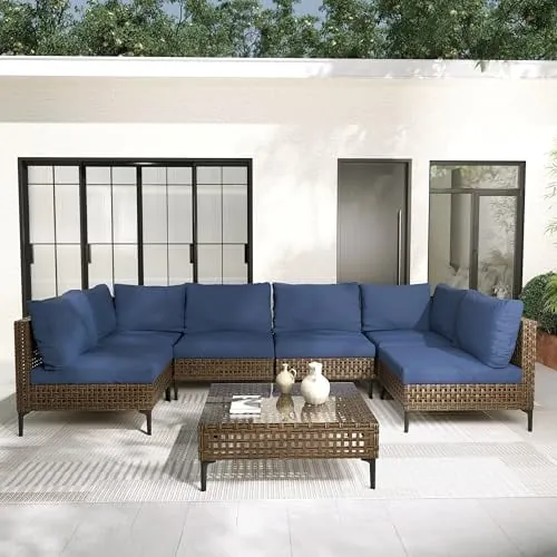 Grand patio Wicker Patio Furniture Set 7 Pieces