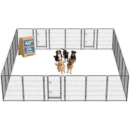 24-Panel DUMOS 40"H Dog Playpen (14' x 14')