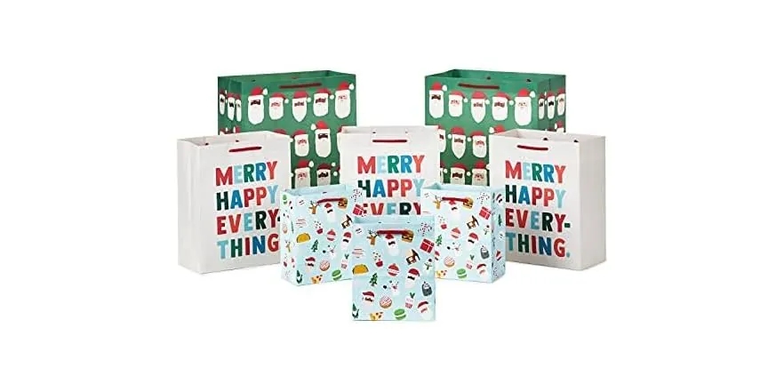 Christmas Gift Bags Assorted 8-Pack