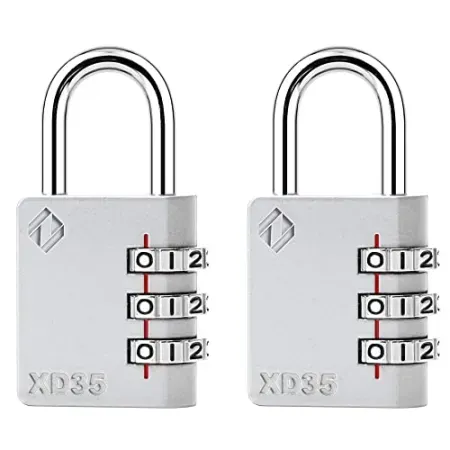 2-Pack Zarker XD35 Combination Lock 3-Digit Padlocks
