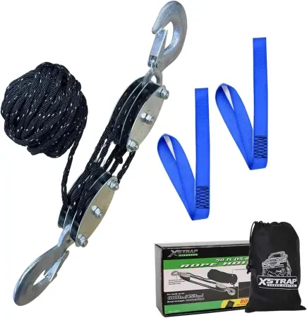 50' XSTRAP STANDARD Heavy-Duty Reflective Rope Hoist Pulley System