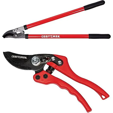 Craftsman Bypass Carbon Steel Lopper and Pruner Set w/ Ergonomic Handles (Red)