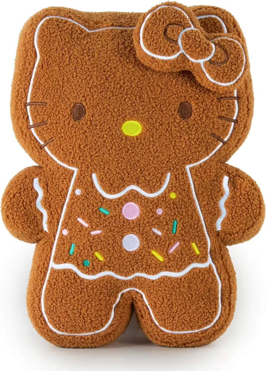 Hello Kitty Gingerbread Holiday Shaped 15.5″ Pillow