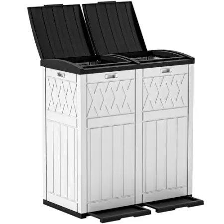 DWVO 72-Gallon Dual Outdoor Trash Can