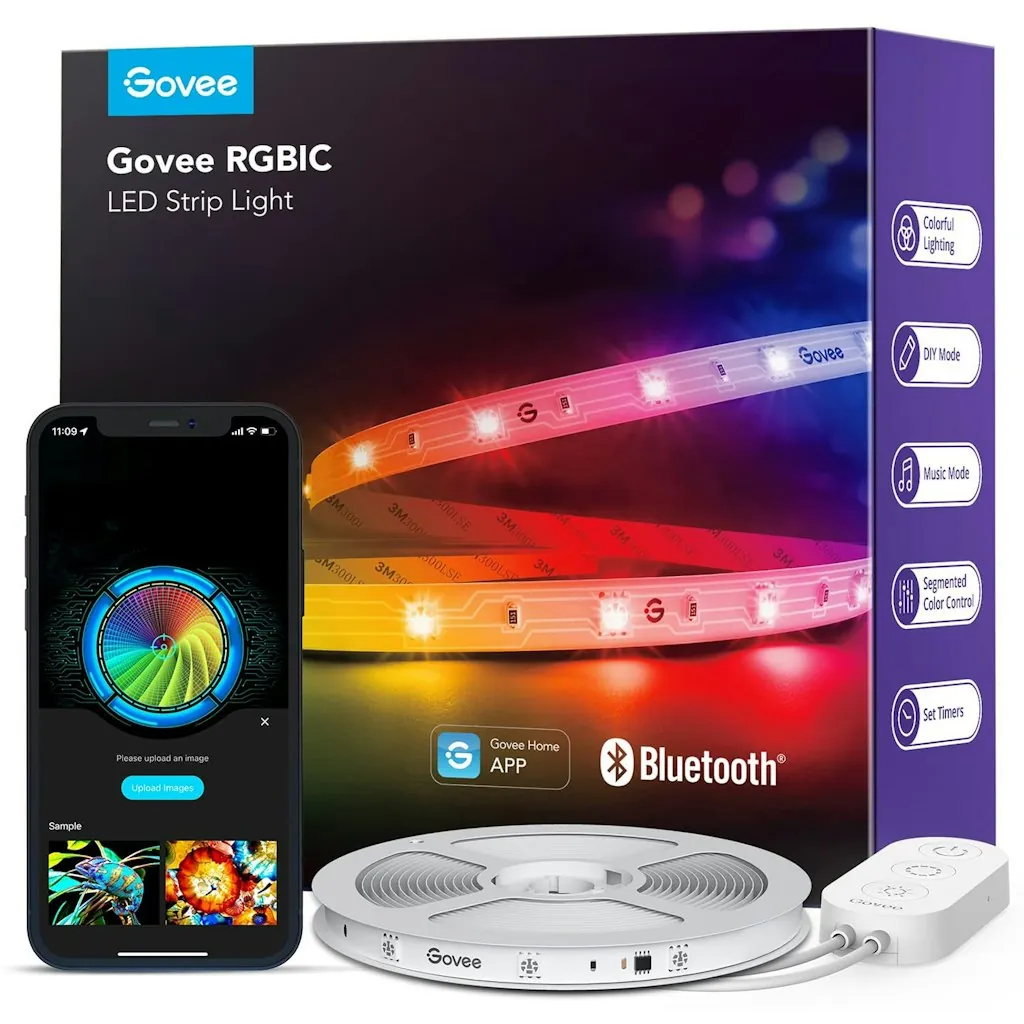 Govee 16.4' RGBIC Bluetooth LED Strip Lights w/ App Control