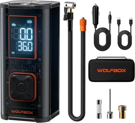 WOLFBOX 150PSI Heavy Duty (Dual Cylinder) Tire Inflator