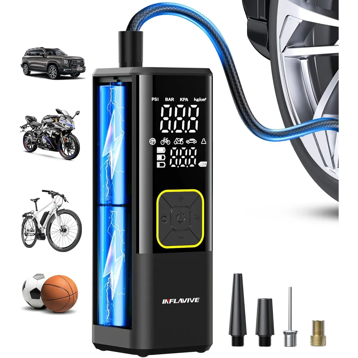 InflaVive Tire Inflator Portable Air Compressor