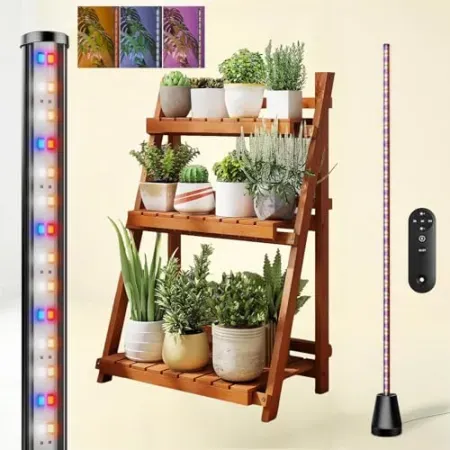 boostool 192-LED Full-Spectrum 60" Vertical Plant Grow Light w/ 5-Level Timer