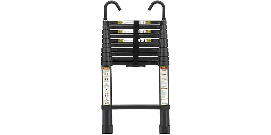RIKADE 20.3 Foot Telescoping Ladder with Detachable Hooks