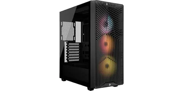 Black CORSAIR 3200D RS ARGB Mid-Tower PC Case