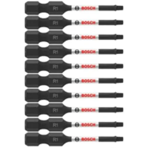 Bosch Impact Tough 2" Square #1 Power Bits 10-Pc