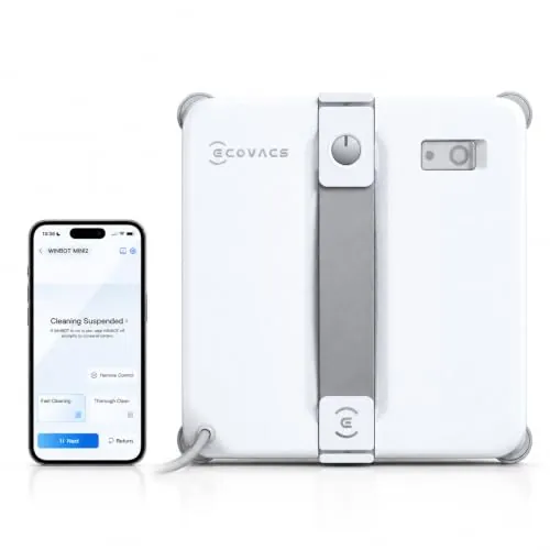 ECOVACS WINBOT MINI 2 Compact Window Cleaning Robot with Edge Cleaning