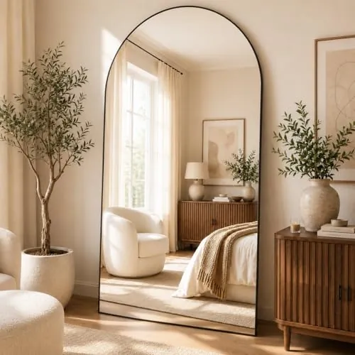 MISSDAY Oversized Arched Full Length Floor Mirror